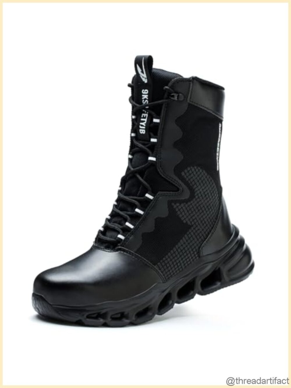 Tactical Boots Steel Toe Kevlar Anti-Puncture Leather Nylon Military Hiking